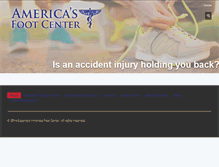 Tablet Screenshot of americasfootcenter.com